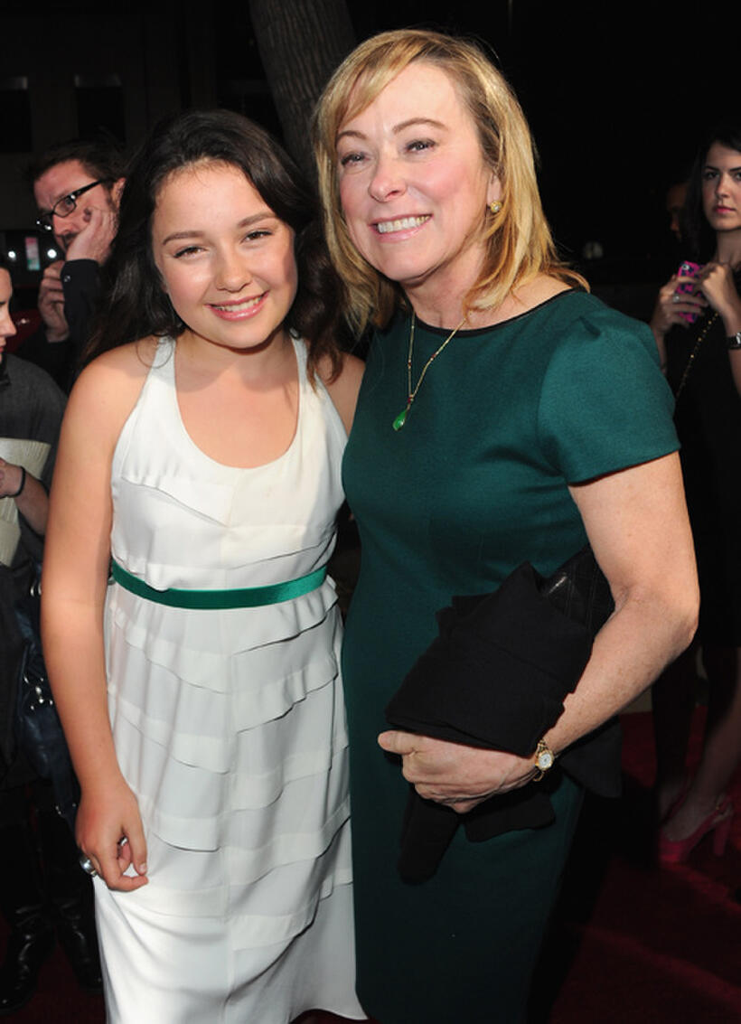 Amara Miller and Fox Searchlight's Nancy Utley at the California premiere of "The Descendants."