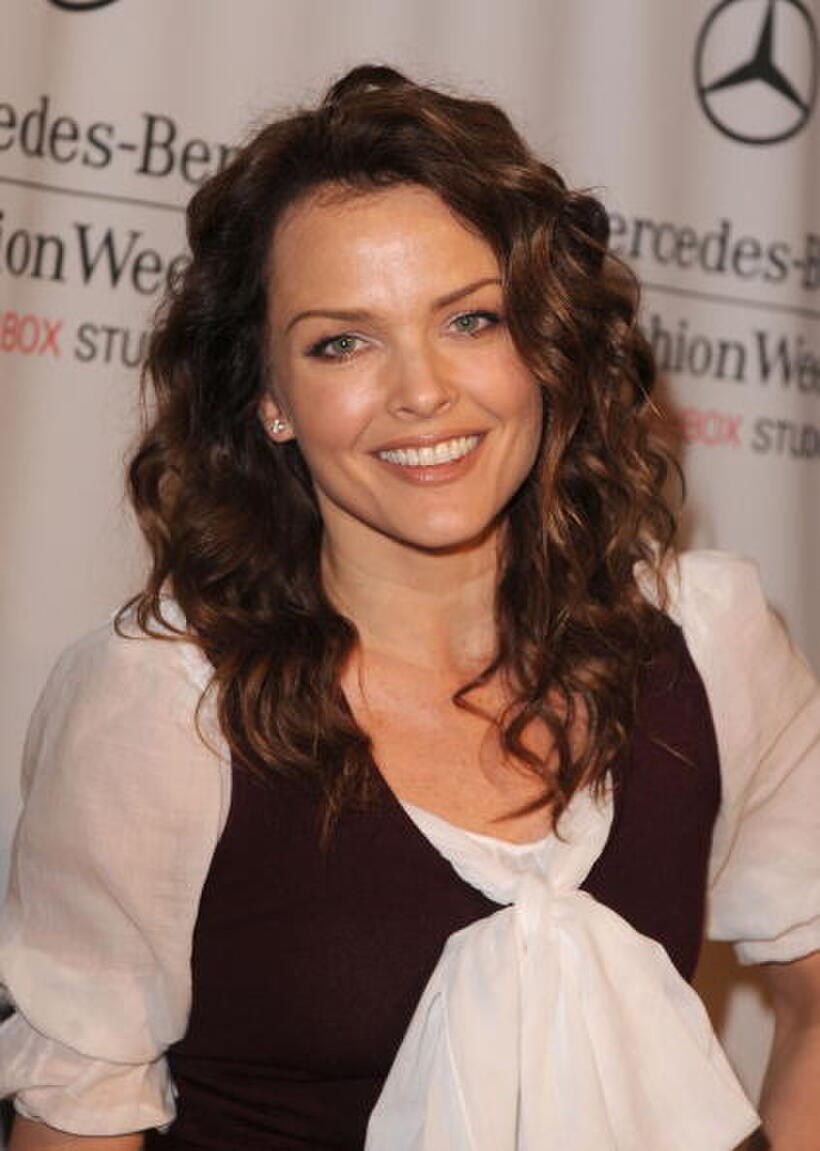 Dina Meyer at the Spring 2009 Mercedes-Benz Fashion Week.
