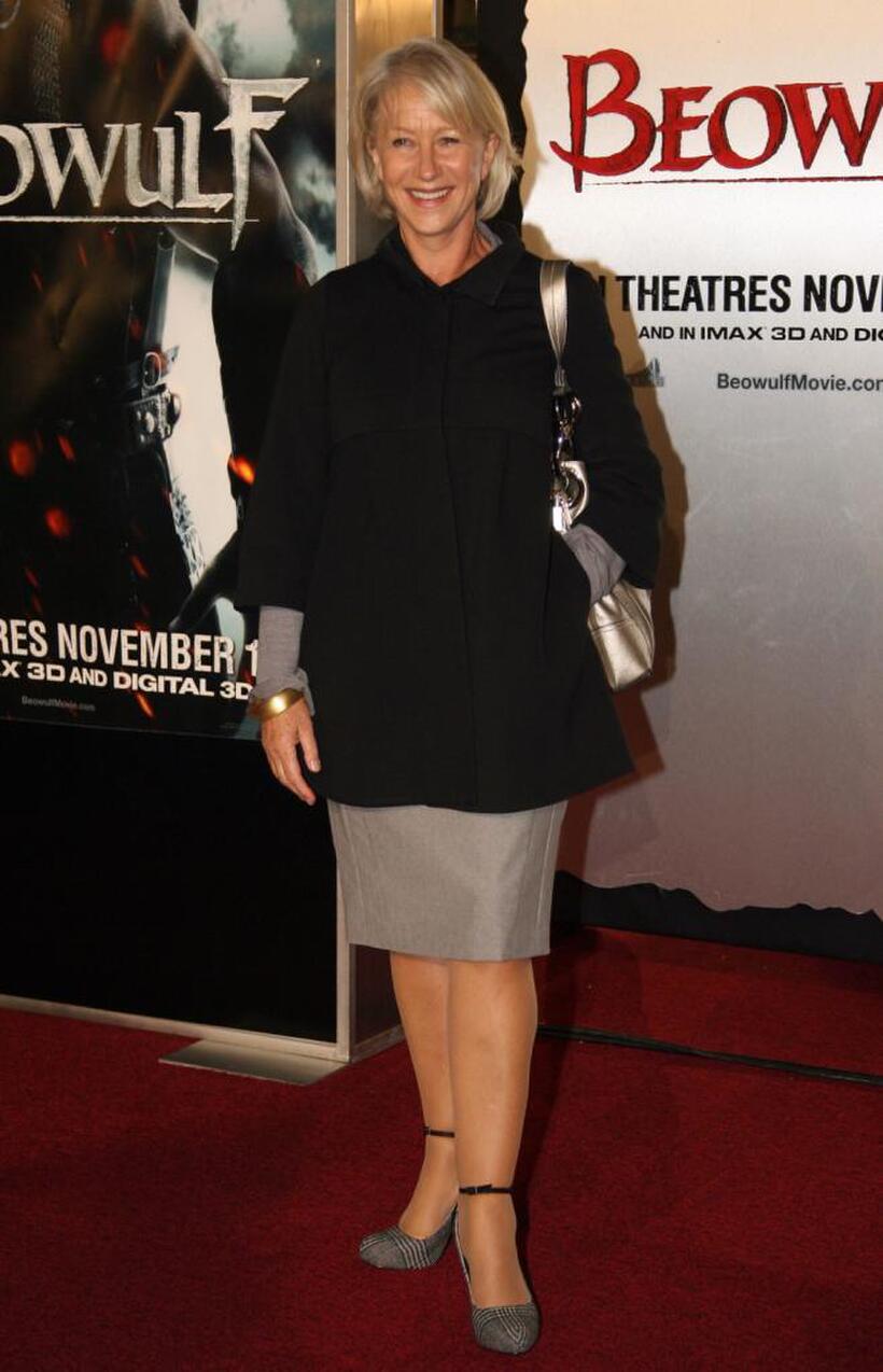 Helen Mirren at the film premiere of "Beowulf" in Los Angeles, California.