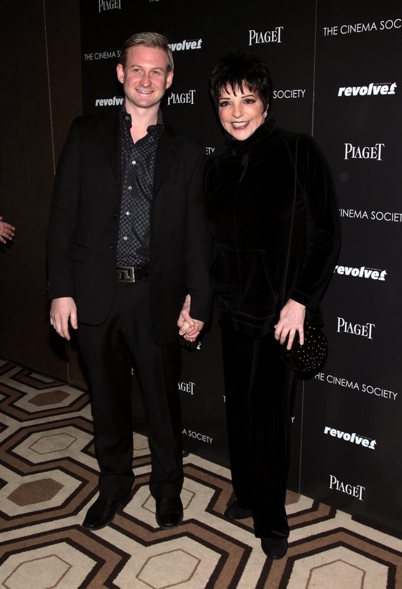 Liza Minnelli and Johnny Rogers at the screening of "Revolver" hosted by the Cinema Society and Piaget.
