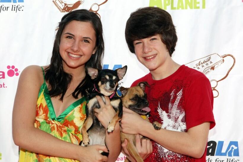 Hailey Anne Nelson and Dylan Minnette at the Artist Knox Salon Opening party.
