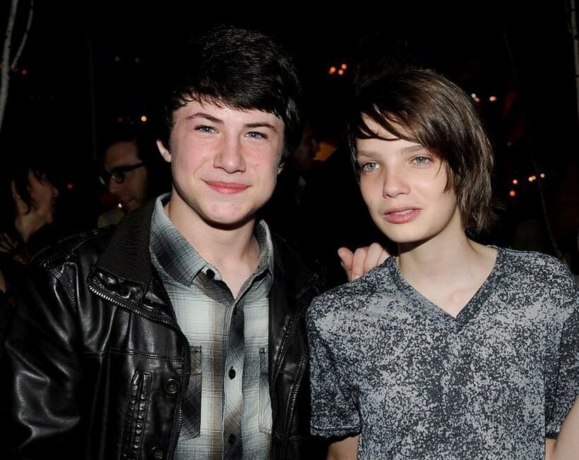 Dylan Minnette and Kodi Smit-McPhee at the after party of the premiere of "Let Me In."