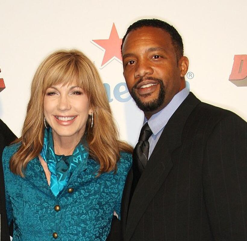 Leeza Gibbins and Byron Minns at the premiere of "Black Dynamite."