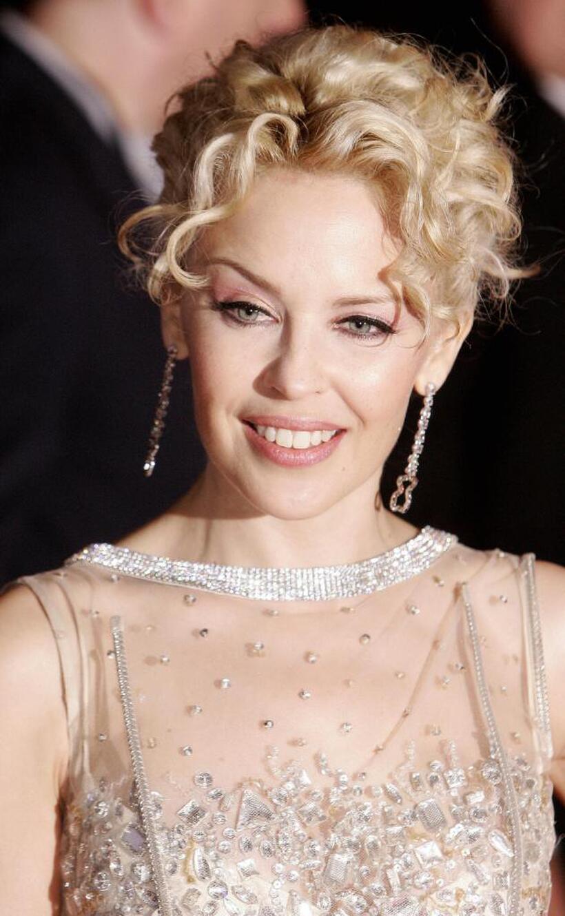 Kylie Minogue at the premiere of "White Diamond."