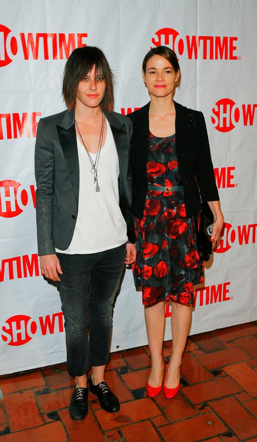 Katherine Moennig and Leisha Hailey at the CBS and Showtime Network's Winter Television Critics Association Party.