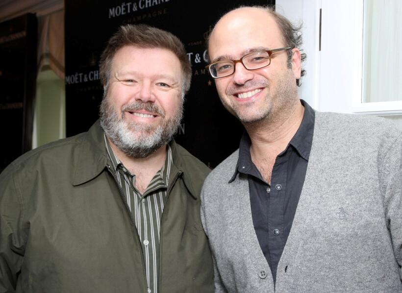 Joel McKinnon Miller and Scott Adsit at the Moet and Chandon suite at Luxury Lounge in honor of the 2008 SAG Awards.