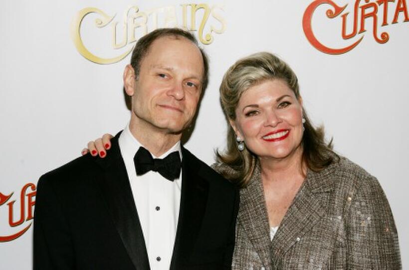 Hyde Pierce and Debra Monk at the after party of the New York opening night of "Curtains."