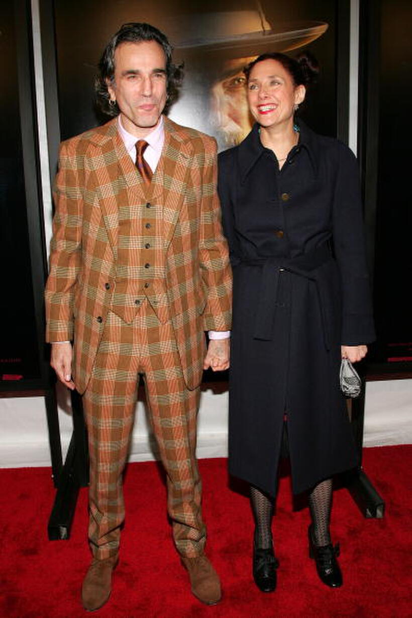 Daniel Day-Lewis and Rebecca Miller at the premiere of "There Will Be Blood."