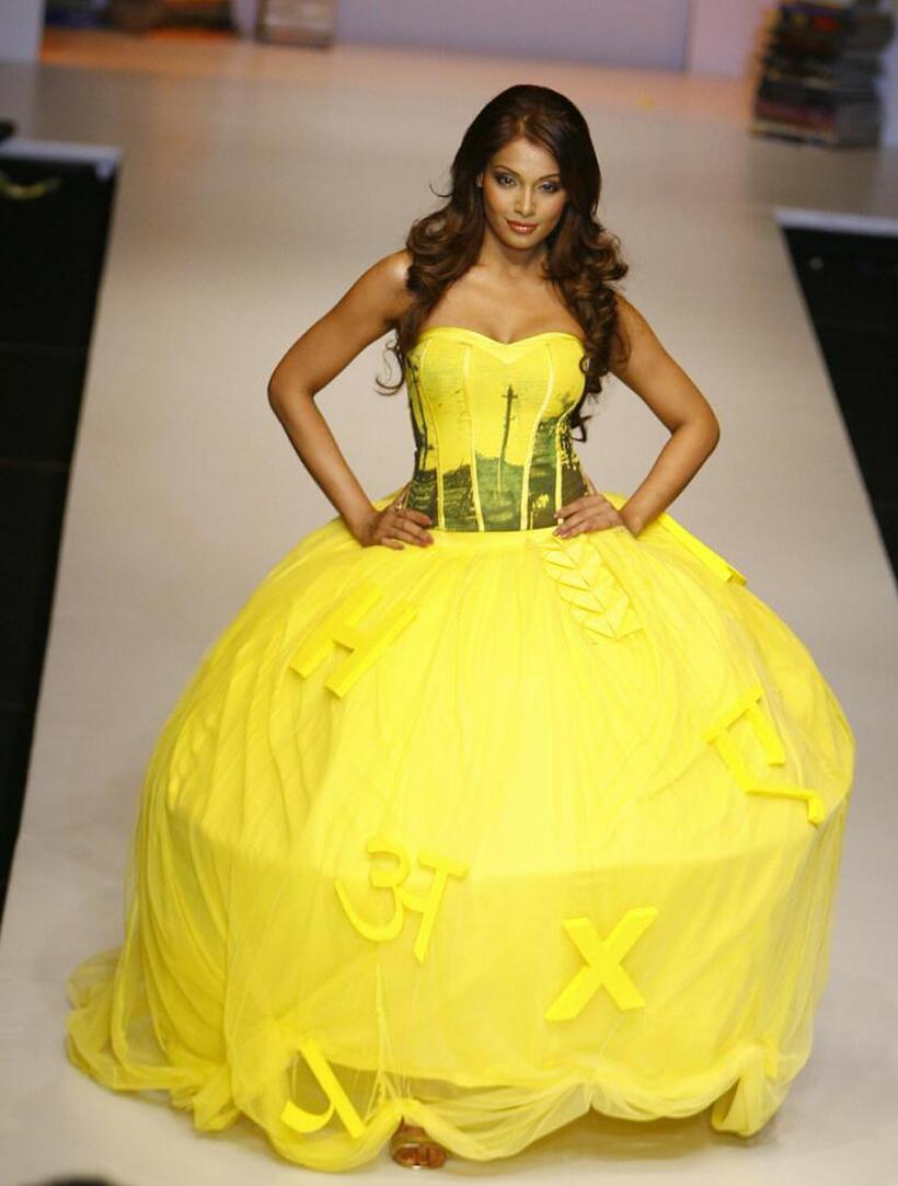 Bipasha Basu at the Lakme Fashion Week.