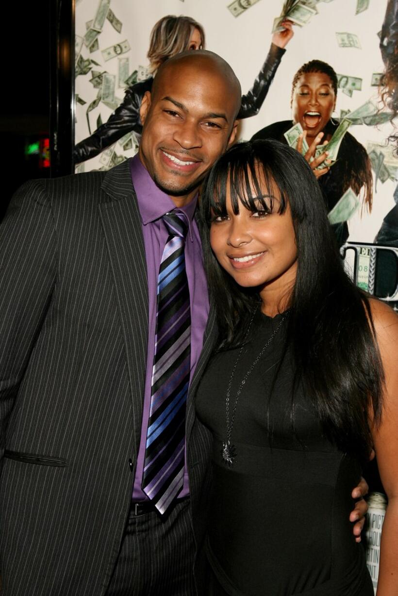Finesse Mitchell and Jessica Santos at the premiere of "Mad Money."