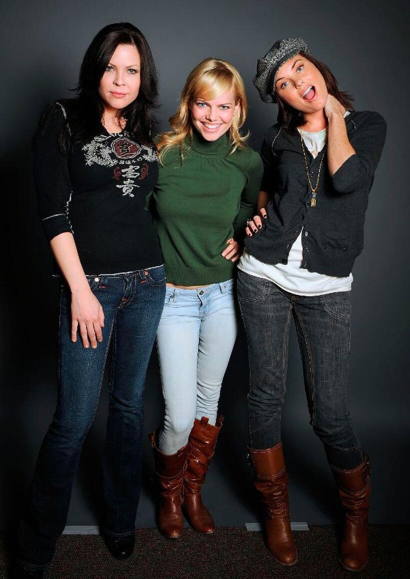 Christa Campbell, Mircea Monroe and Donnamarie Recco at the Hollywood Life House.