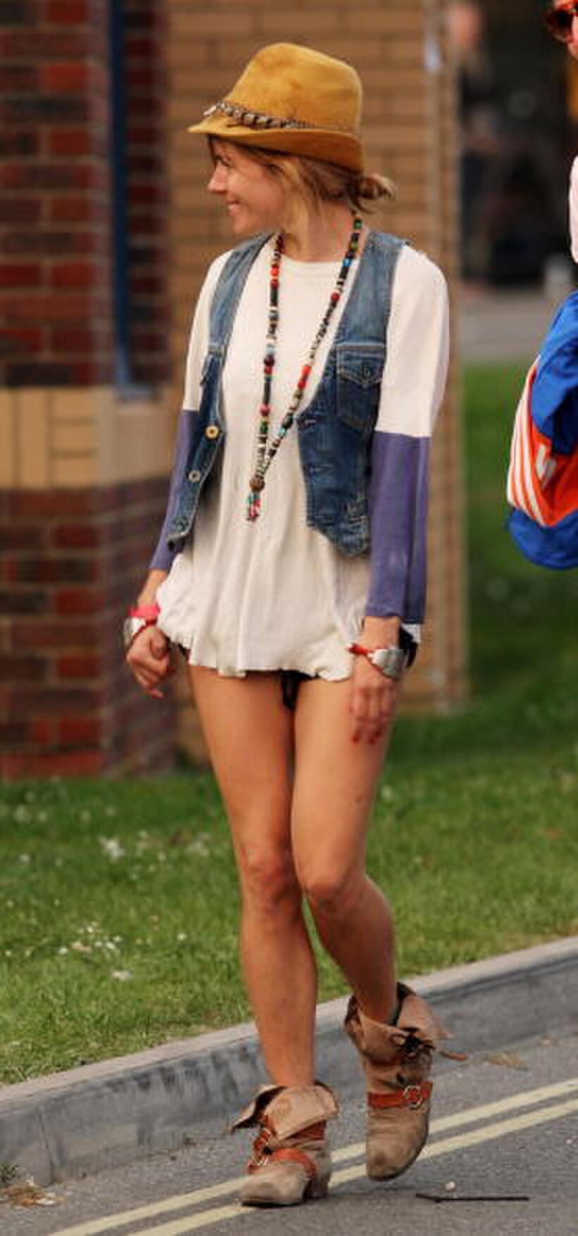 Sienna Miller at the Isle Of Wight Festival 2007.