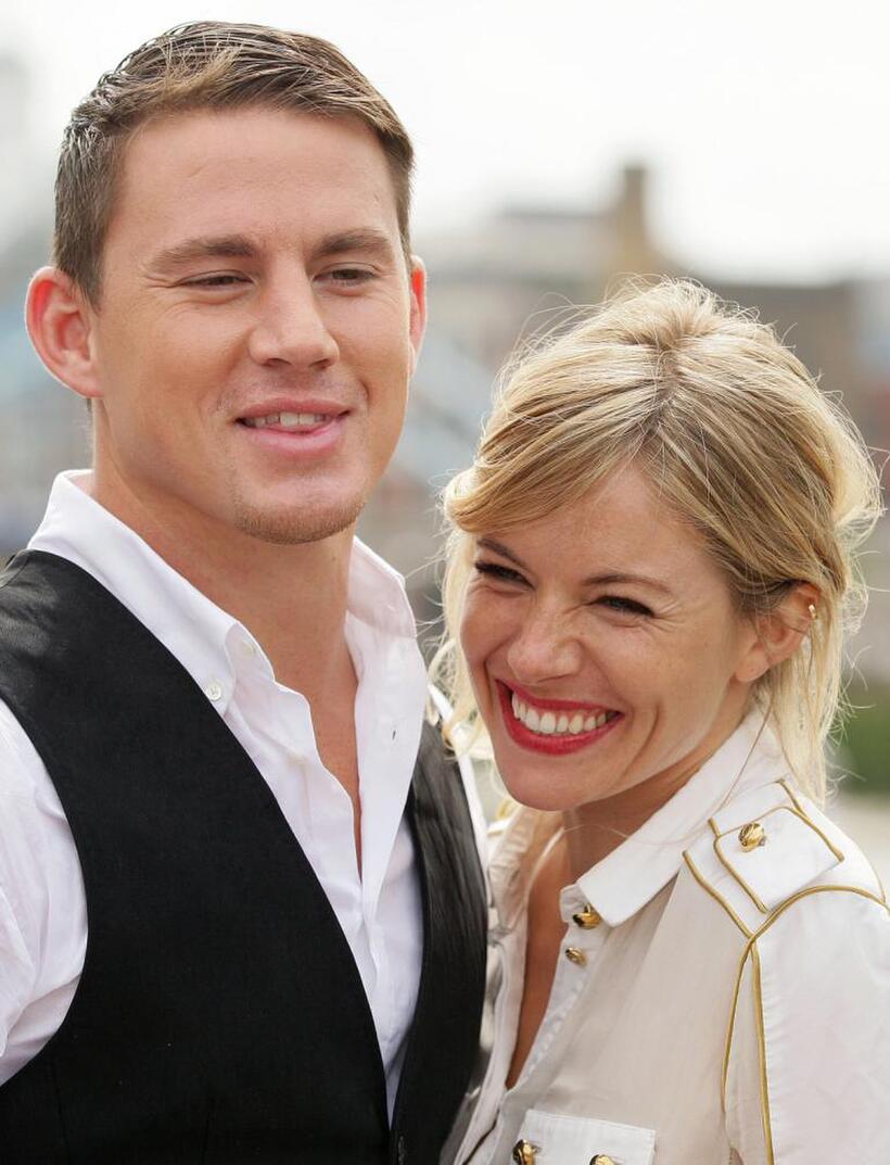 Channing Tatum and Sienna Miller at the photocall of "G.I. Joe: The Rise Of The Cobra."