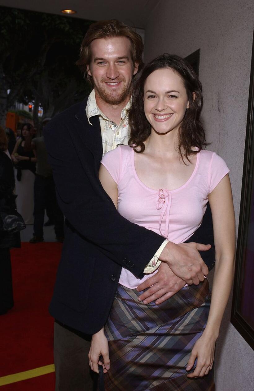 Kenneth Mitchell and Susan May Pratt at the premiere of "10.5."