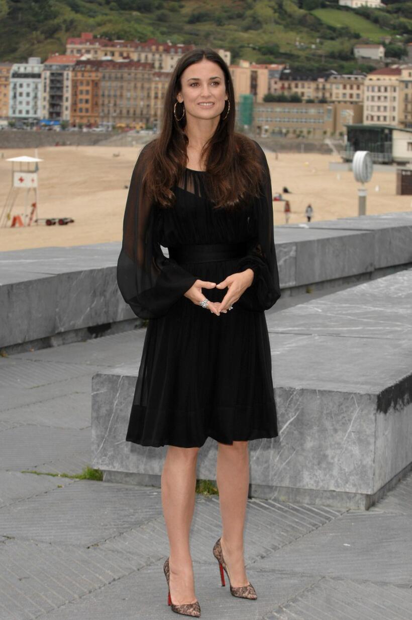 Demi Moore at the 55th San Sebastian International Film Festival, attends a photocall for "Flawless".