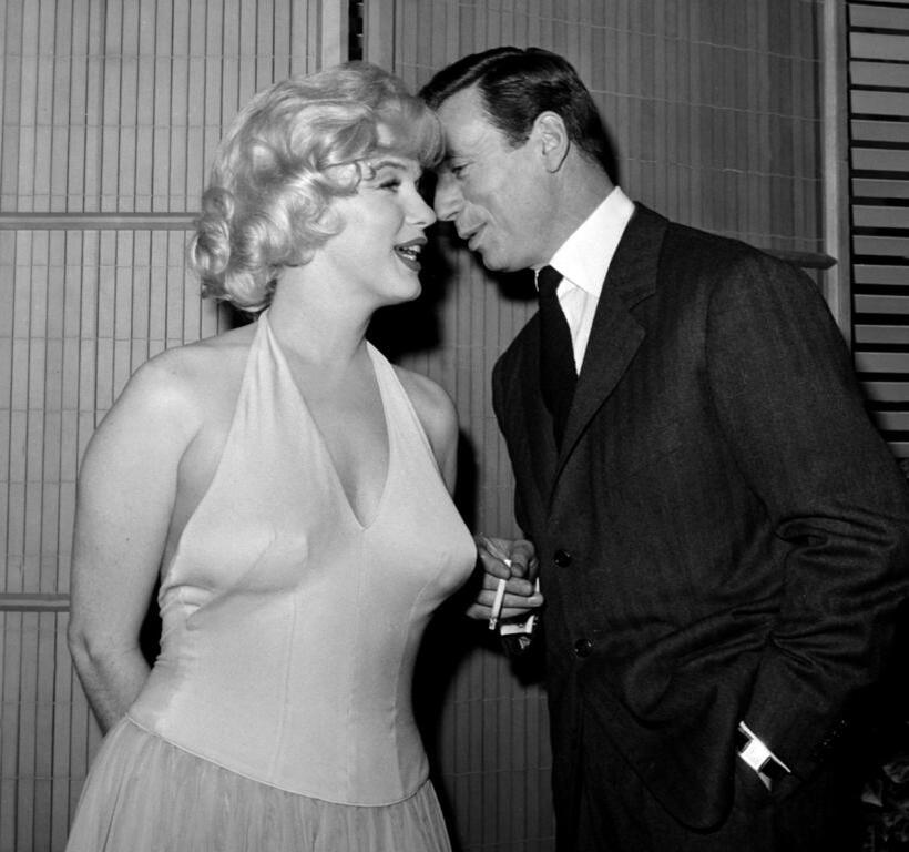 Yves Montand and Marilyn Monroe at the screening of "Let's Make Love".