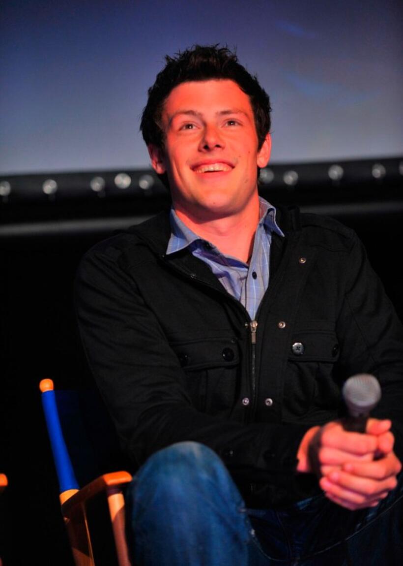 Cory Monteith at the Q & A session during the GLEE premiere event screening.