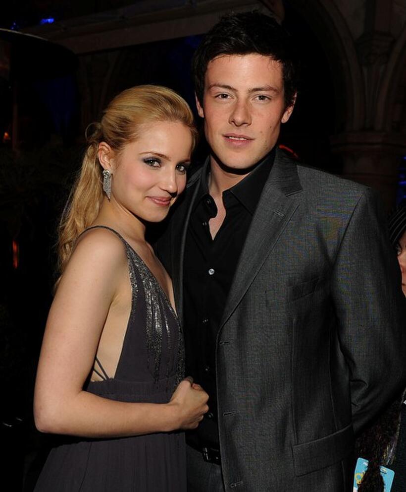 Dianna Agron and Cory Monteith at the premiere of "Glee."