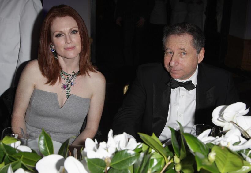 Julianne Moore and Jean Todt at the 150th Anniversary dinner of Boucheron.