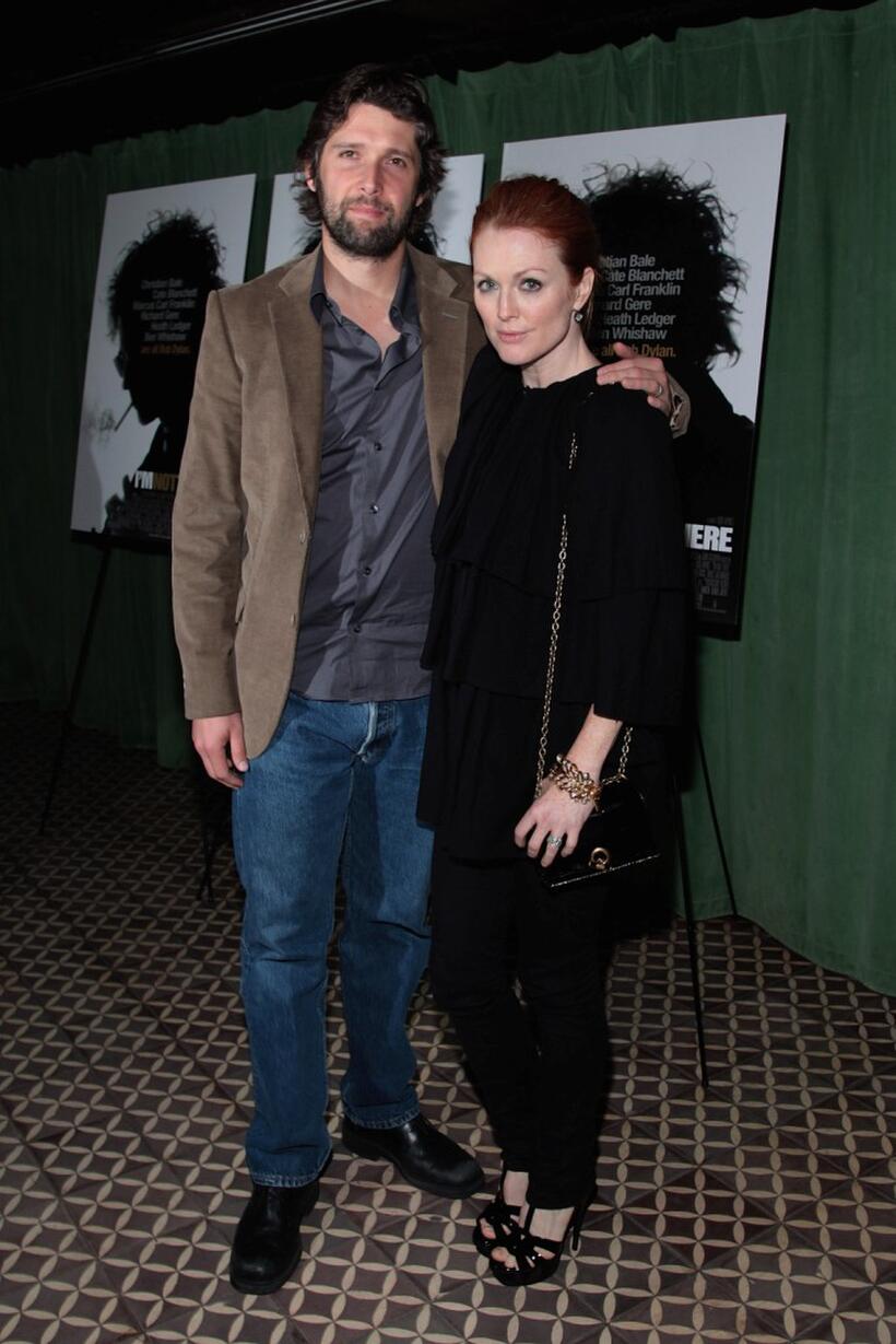 Julianne Moore and Bart Freundlich at the dinner for a screening of "I'm Not There".