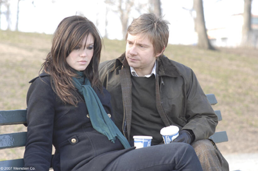 Mandy Moore and Martin Freeman in "Dedication."