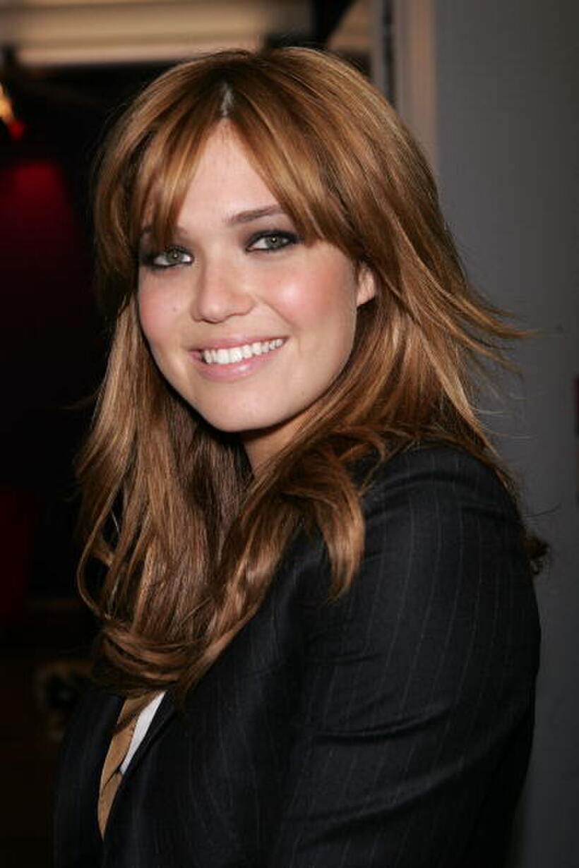 Actress Mandy Moore backtage during MTV's Total Request Live in N.Y.
