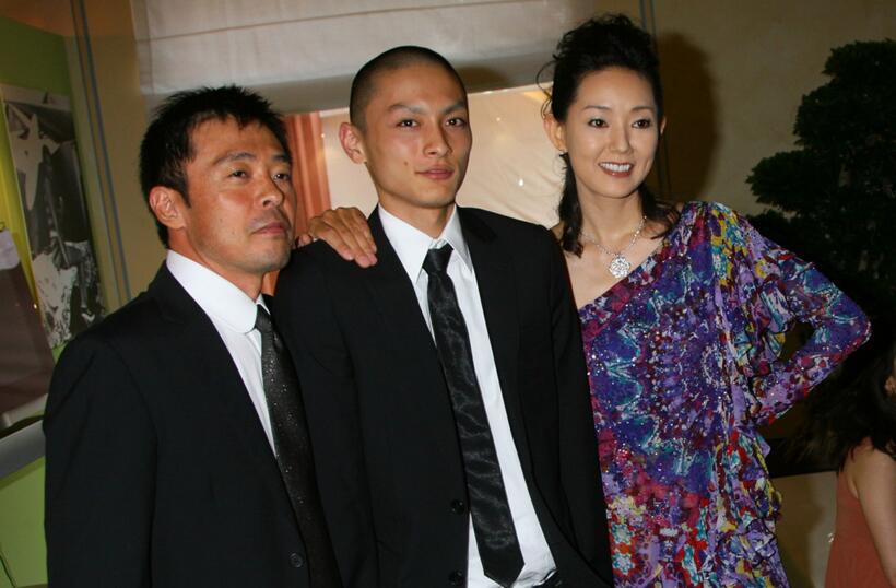 Ken Mitsuishi, Kengo Kora and Maho Toyota at the premiere of "Sad Vacation" during the 64th Annual Venice Film Festival.