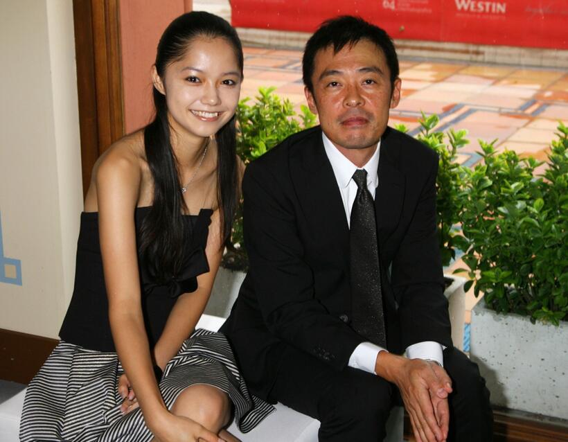 Aoi Miyazaki and Ken Mitsuishi at the premiere of "Sad Vacation" during the 64th Annual Venice Film Festival.