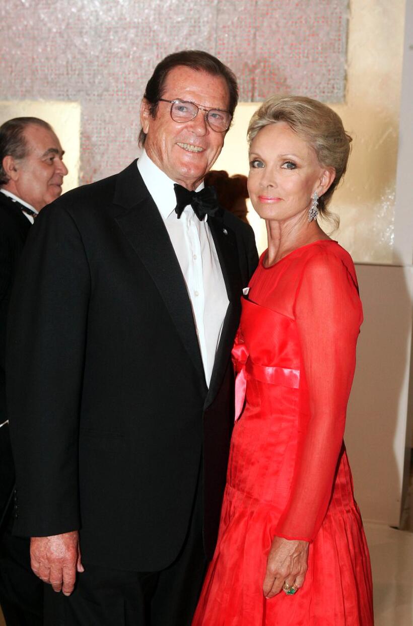 Roger Moore with his wife Christina Tholstrup at the 57th Red Cross Ball.