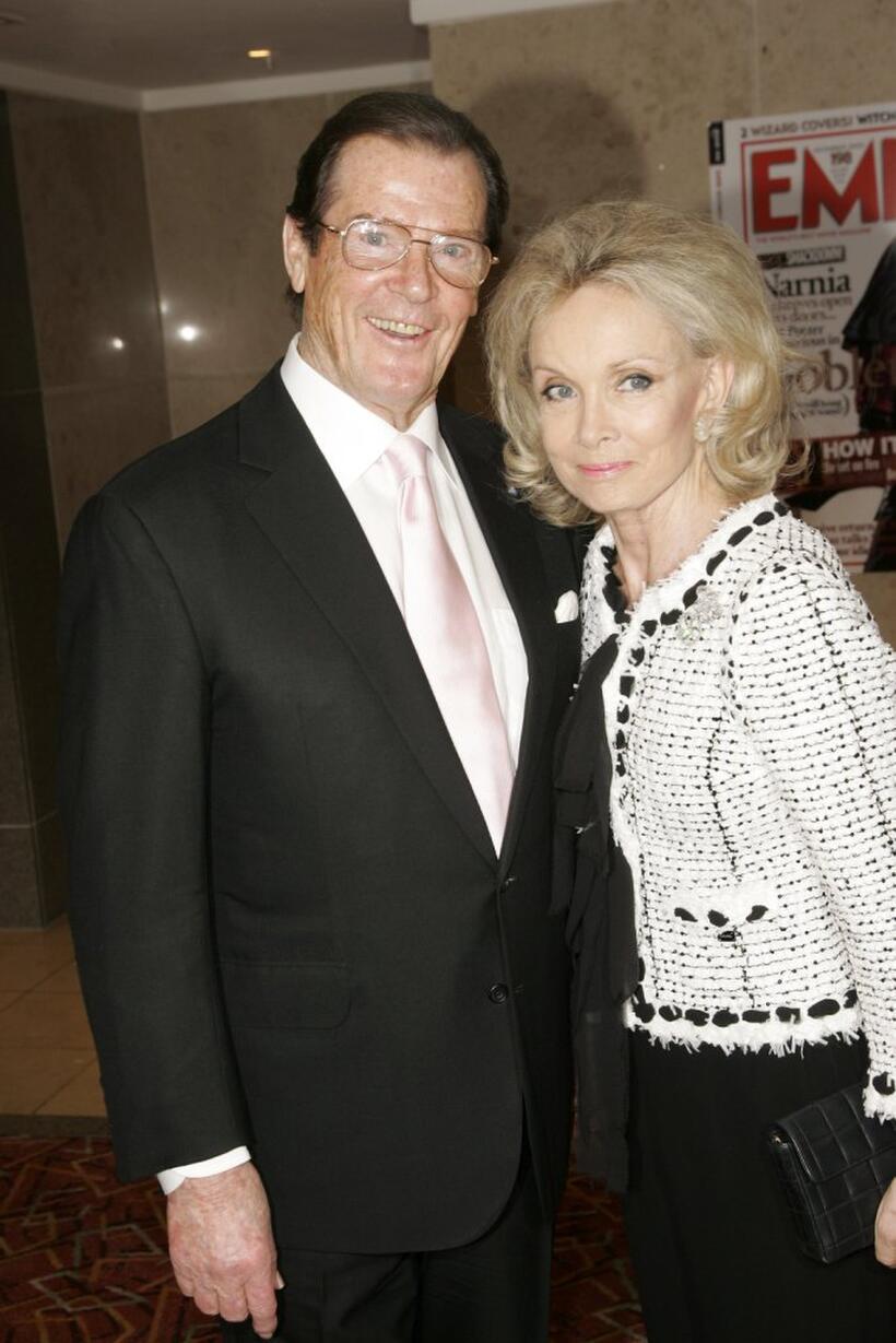 Roger Moore and his wife Christina 'Kiki' Tholstrup at the Sony Ericsson Empire Film Awards.