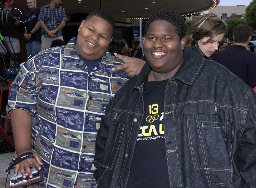 Jamal Mixon and his brother Jerod at the premiere of "Me Myself and Irene."