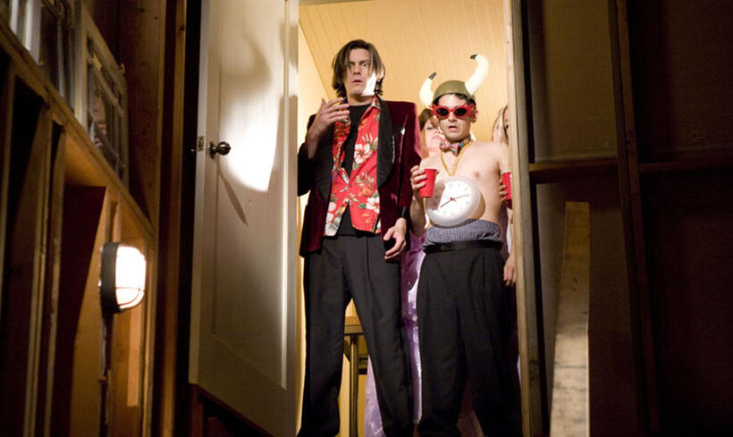 Trevor Moore and some fellow stunned partiers in "Miss March."