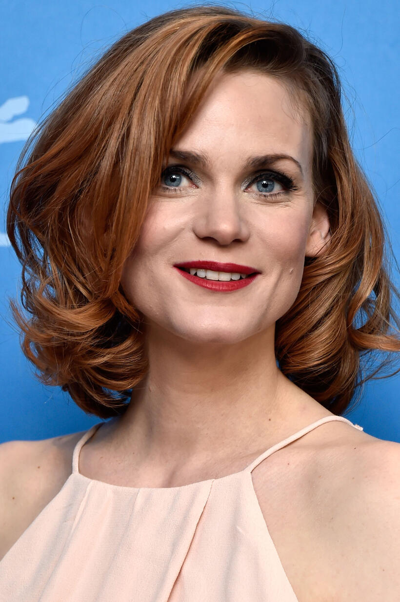 Liv Mjones at the "A Serious Game" photo call during the 66th Berlinale International Film Festival.