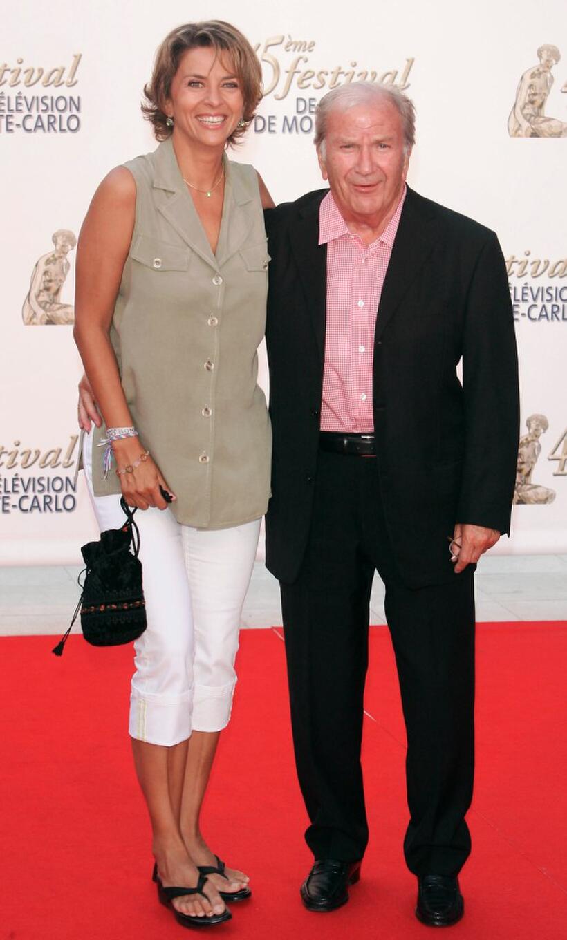 Pierre Mondy and Corinne Touzet at the TF1 party during the 45th Television Festival of Monte Carlo.