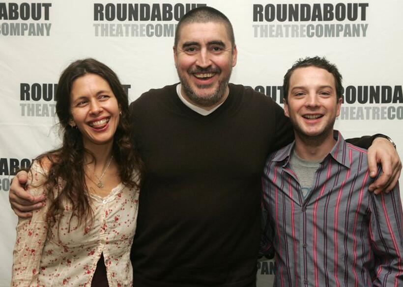 Jessica Hecht, Alfred Molina and Euan Morton at the rehearsals for Roundabout Theatre Company's new play "Howard Katz."