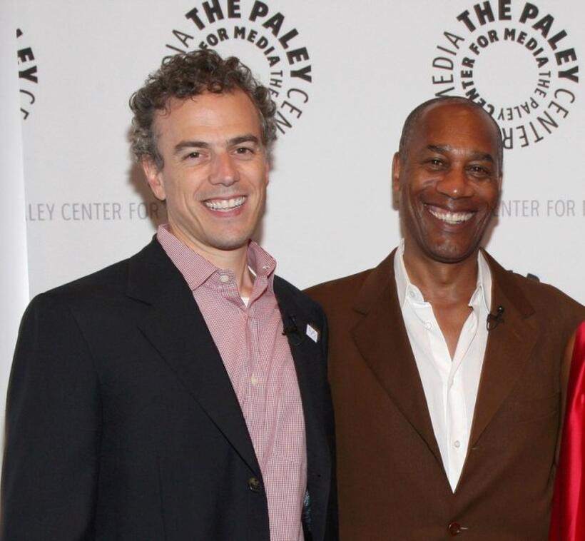 Mark Stern and Joe Morton at the screening of "Eureka."
