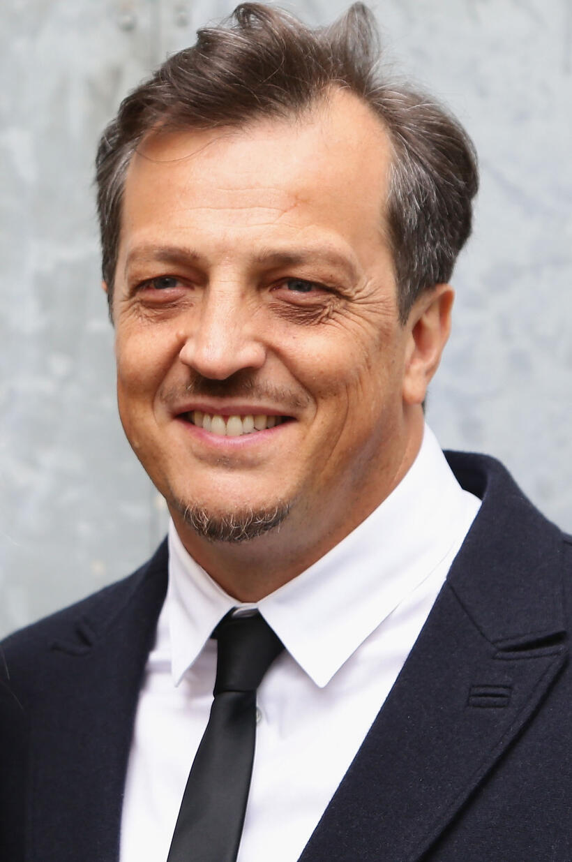 Gabriele Muccino at the Giorgio Armani show during Milan Fashion Week.