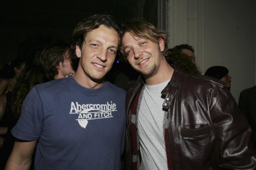 Director Gabriele Muccino and his brother Silvio Muccino at the New Cinema Network Dinner Party.