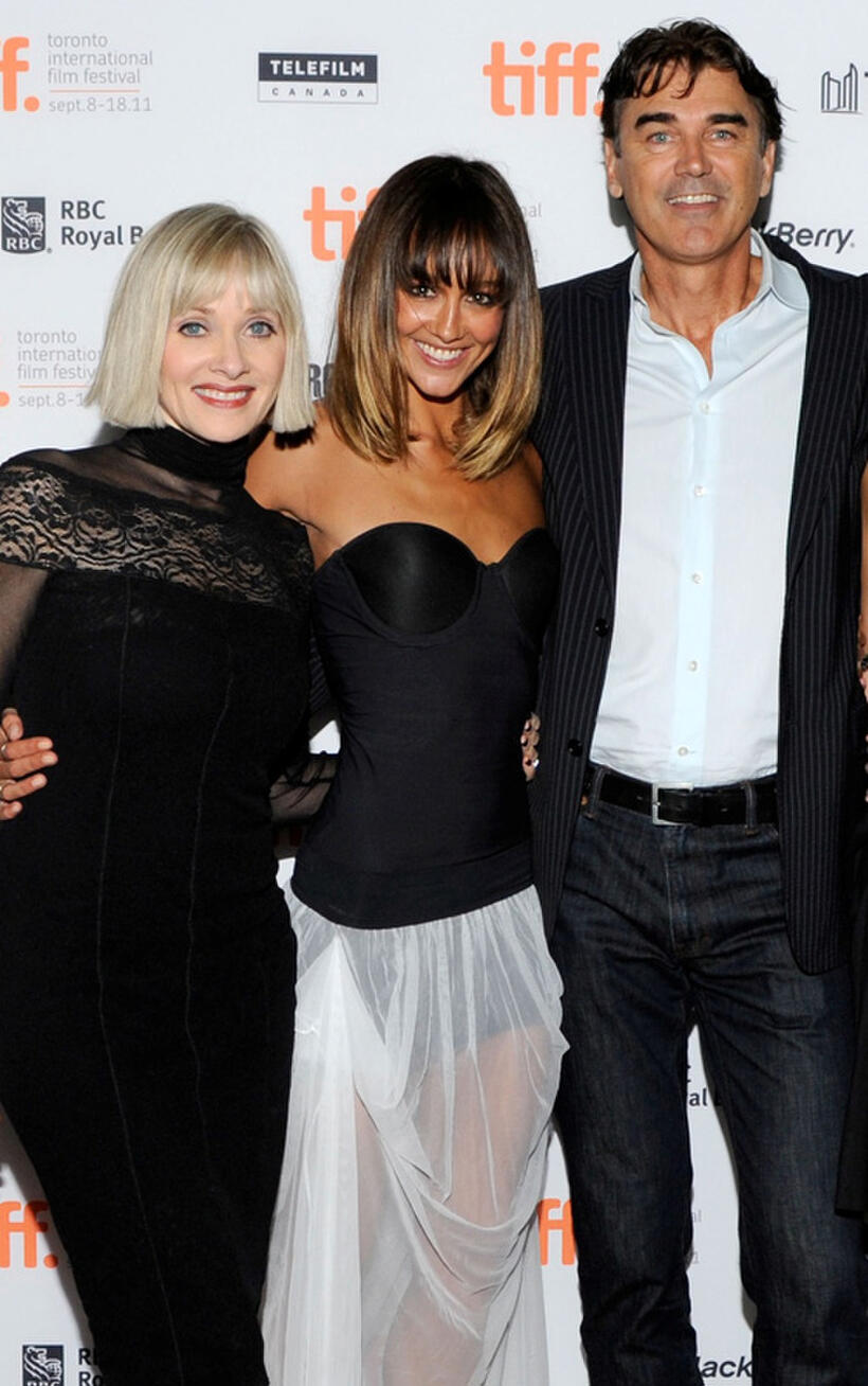 Barbara Crampton, Sharni Vinson and Rob Moran at the premiere of "You're Next" during the 2011 Toronto International Film Festival.