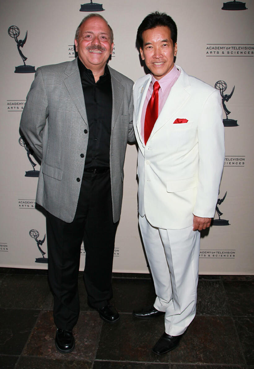 John Moschitta, Jr. and Peter Kwong at the Academy Of Television Arts & Sciences' Performers Peer Group Emmy Reception in California.