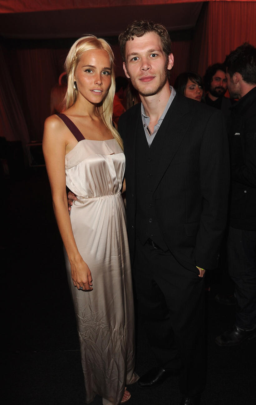 Isabel Lucas and Joseph Morgan at the after party of the world premiere of "Immortal" in California.