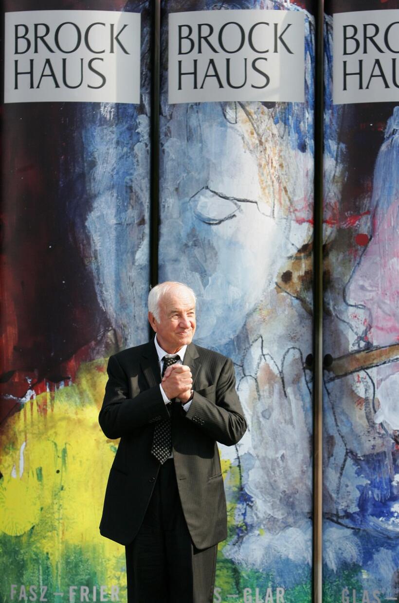 Armin Mueller-Stahl at the Frankfurt Book Fair, attends the unveiling ceremony.