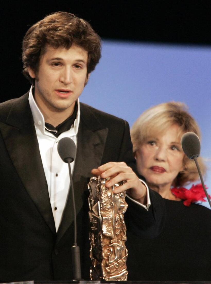 Jeanne Moreau and Guillaume Canet at the 32nd Cesars Film awards.