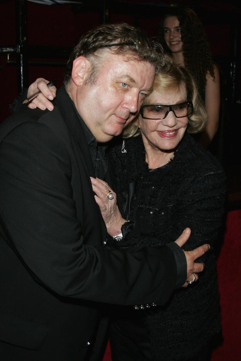 Jeanne Moreau and Dominique Besnehard at the Premiere of "Monsieur Max."