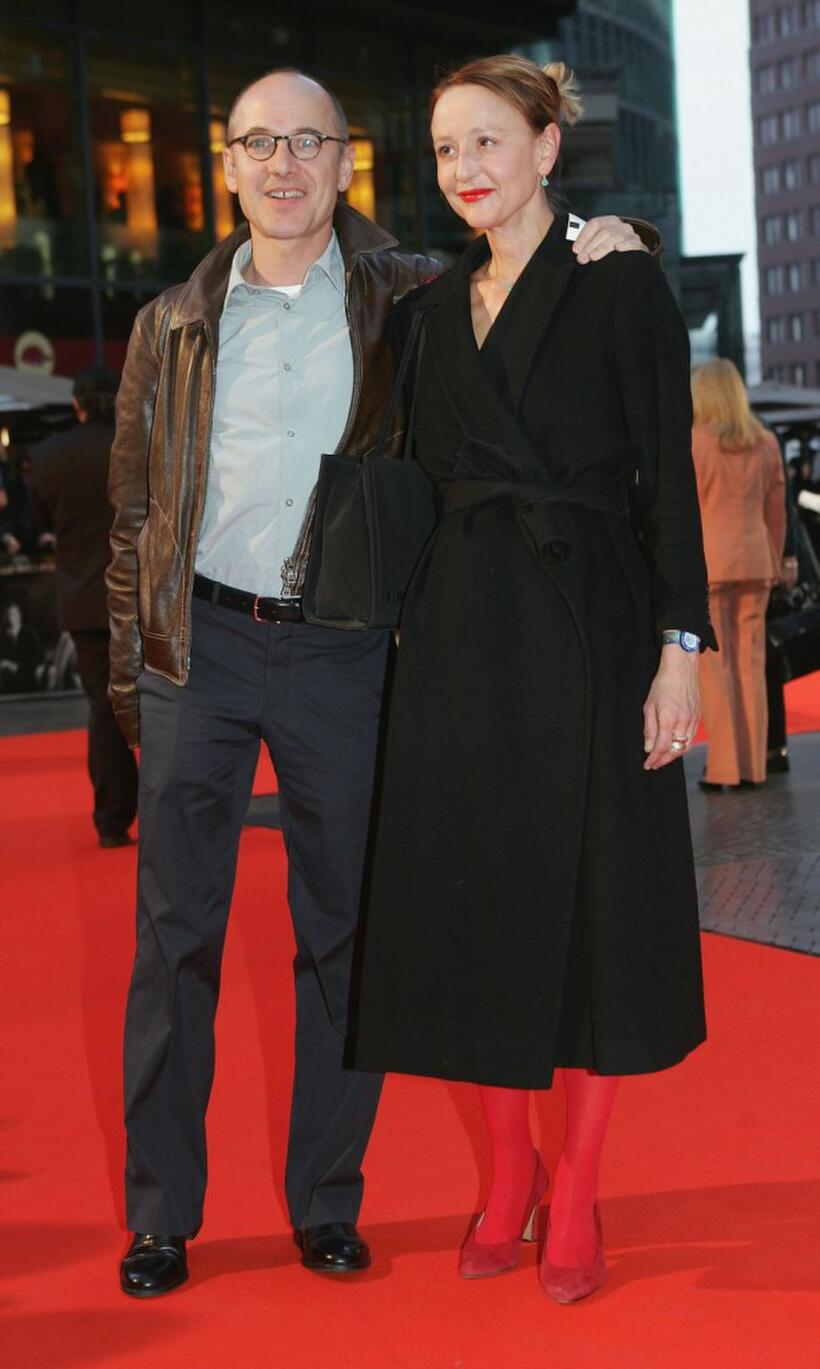 Ulrich Muhe and his wife Susanne Lothar at the German premiere of "The Interpreter."