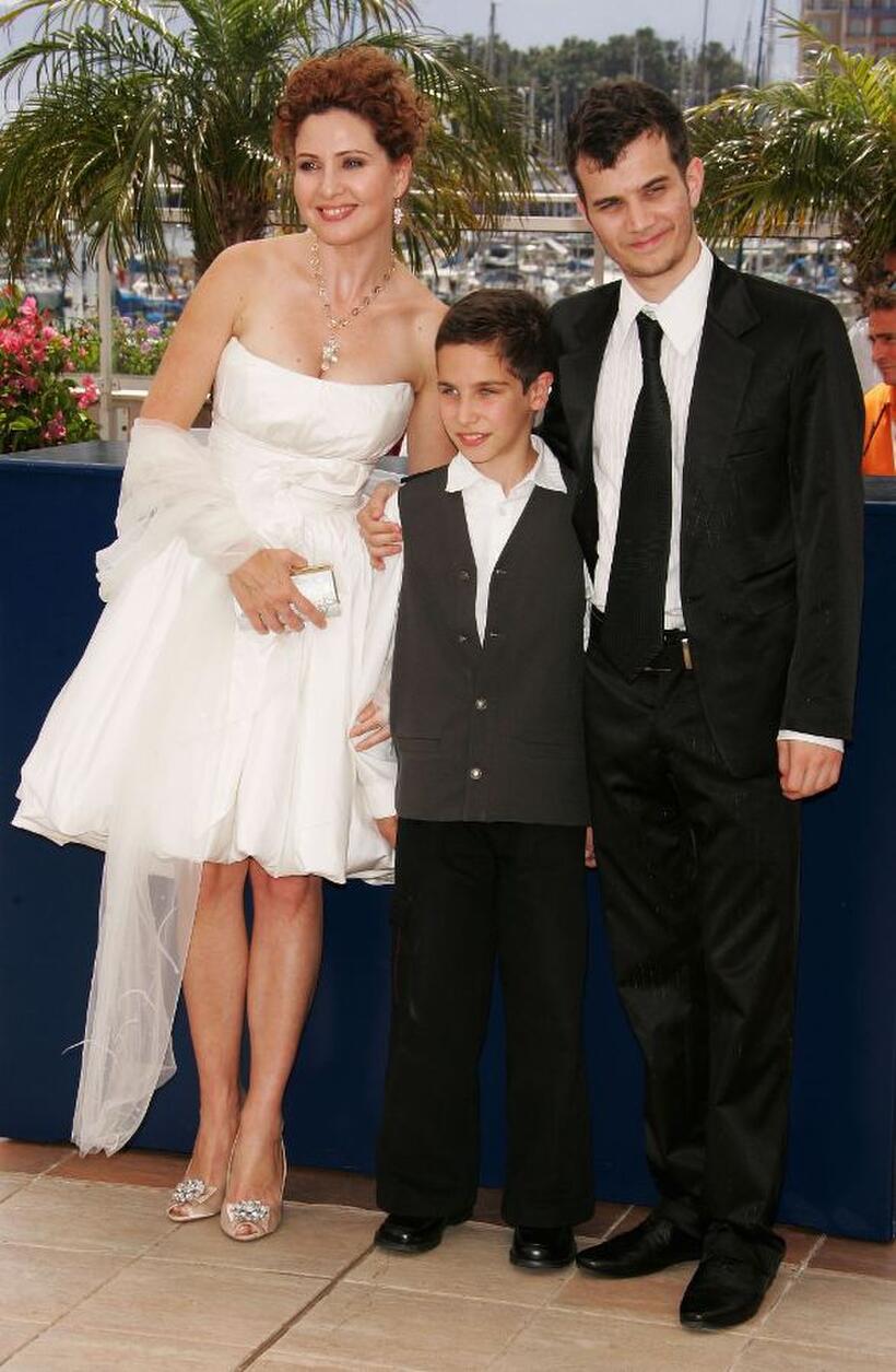 Limor Goldstein, Yonathan Alster and Michael Moshonov at the photocall of "Tehilim" during the 60th International Cannes Film Festival.