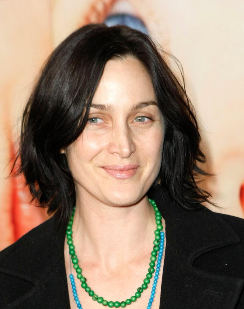 Carrie-Anne Moss at the premiere of "The Business of Being Born."