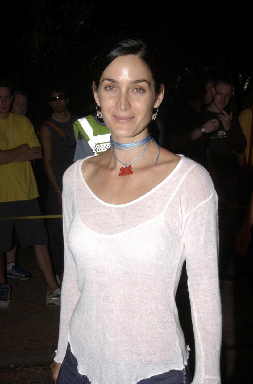 Carrie-Anne Moss at the Intel tropfest 2002.