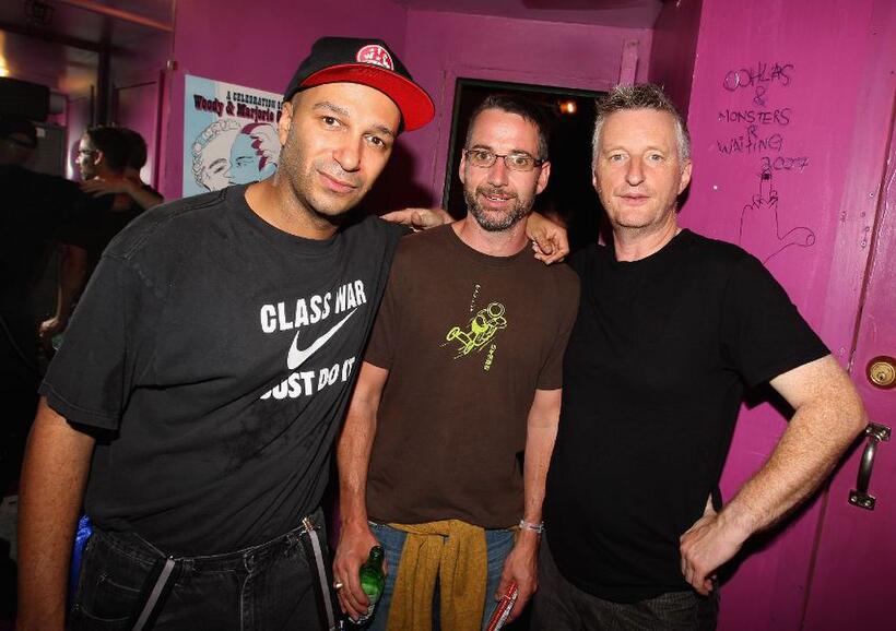 Tom Morello, Stone Gossard and Billy Bragg at the HDSA 40th Anniversary concert celebrating Woody and Marjorie Guthrie.