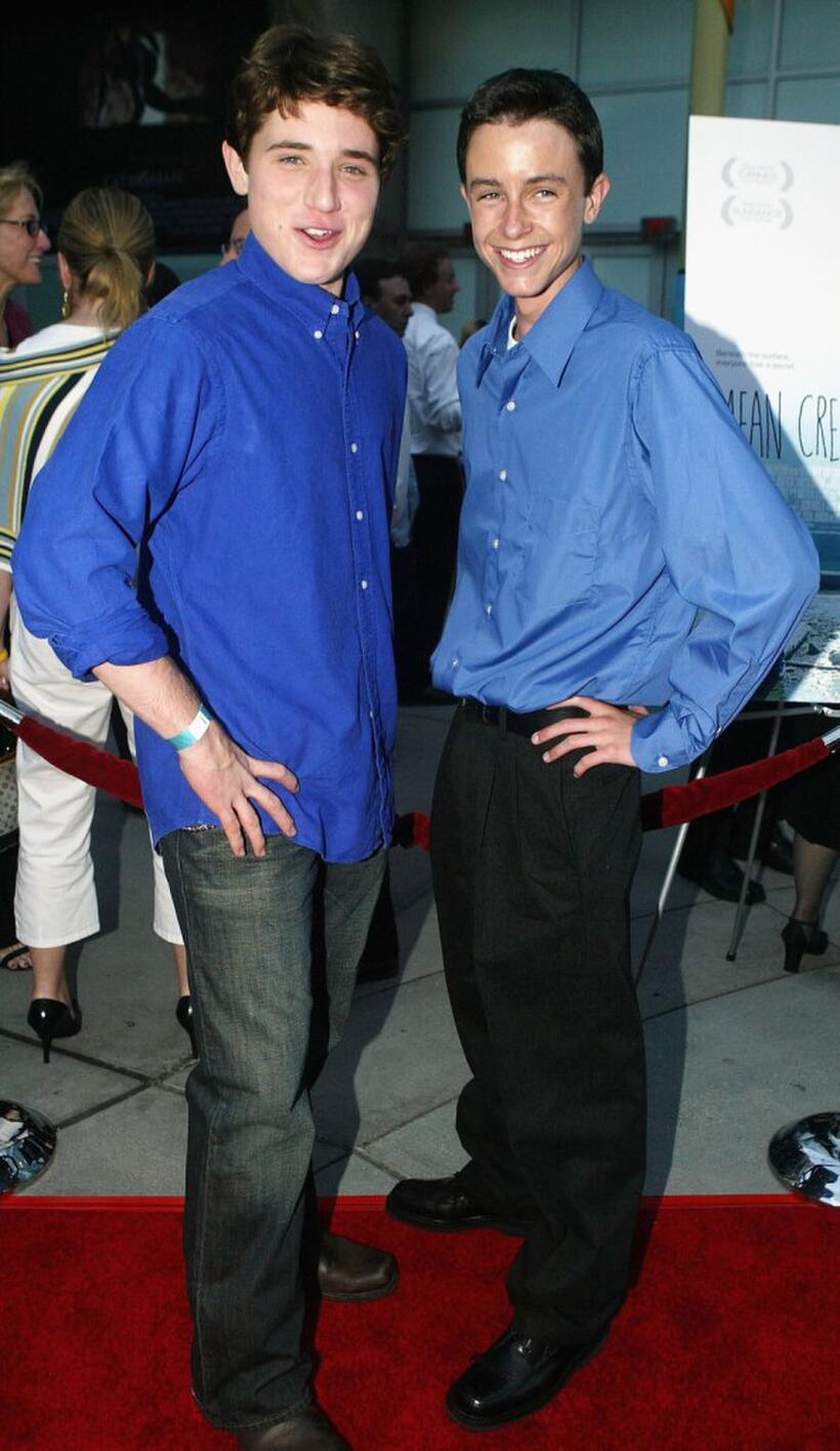 Trevor Morgan and Ryan Kelley at the premiere of "Mean Creek."